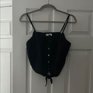 Black Button-Up Women’s Top